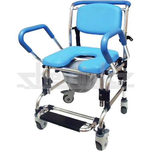WC107 Lifting Commode 4 Casters