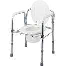 WC206 Steel Folding Commode With Backrest