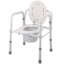 WC207 Steel Folding Commode With Backrest